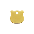 Red Dingo Brass Cat Head Shaped Cat ID Tag (Double Side Engraving)