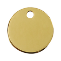 Red Dingo Brass Circle Dog ID Tag (Double Side Engraving)