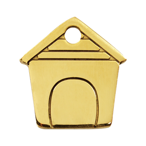 Red Dingo Brass Dog ID Tag - Dog House