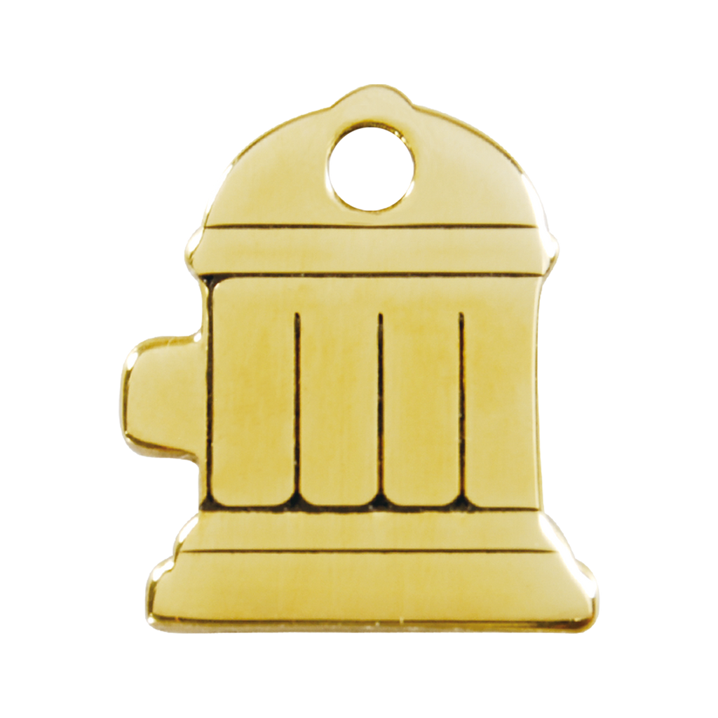 Brass Fire Hydrant Dog Tag