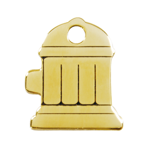 Brass Fire Hydrant Dog Tag