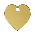 Brass Heart Dog Tag