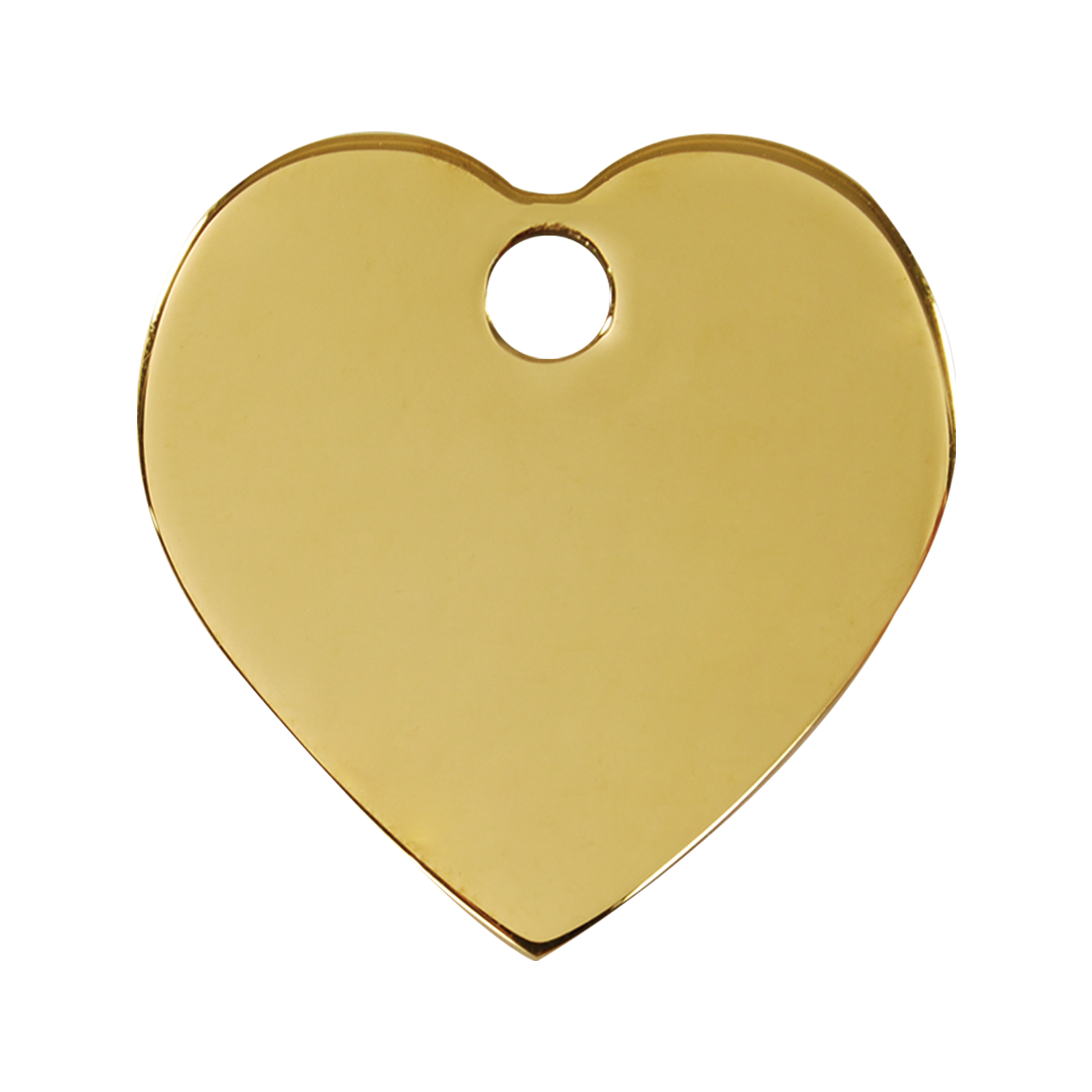 Brass Heart Dog Tag