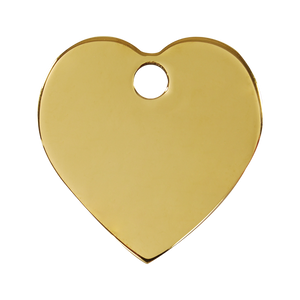 Brass Heart Dog Tag