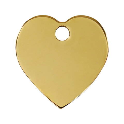 Brass Heart Dog Tag