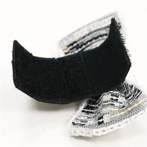 EasyBow Dog Bow Tie - Silver Sequins