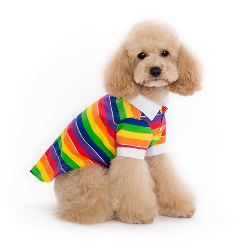 Rainbow Polo Shirt for Dogs