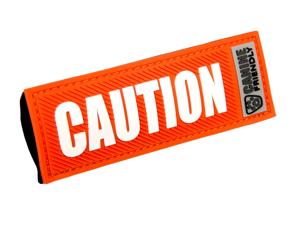 Bark Notes Slide-On Safety Badges for Dog Collars - Caution