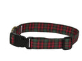 Elmo's Closet Metallic Plaid Dog Collar