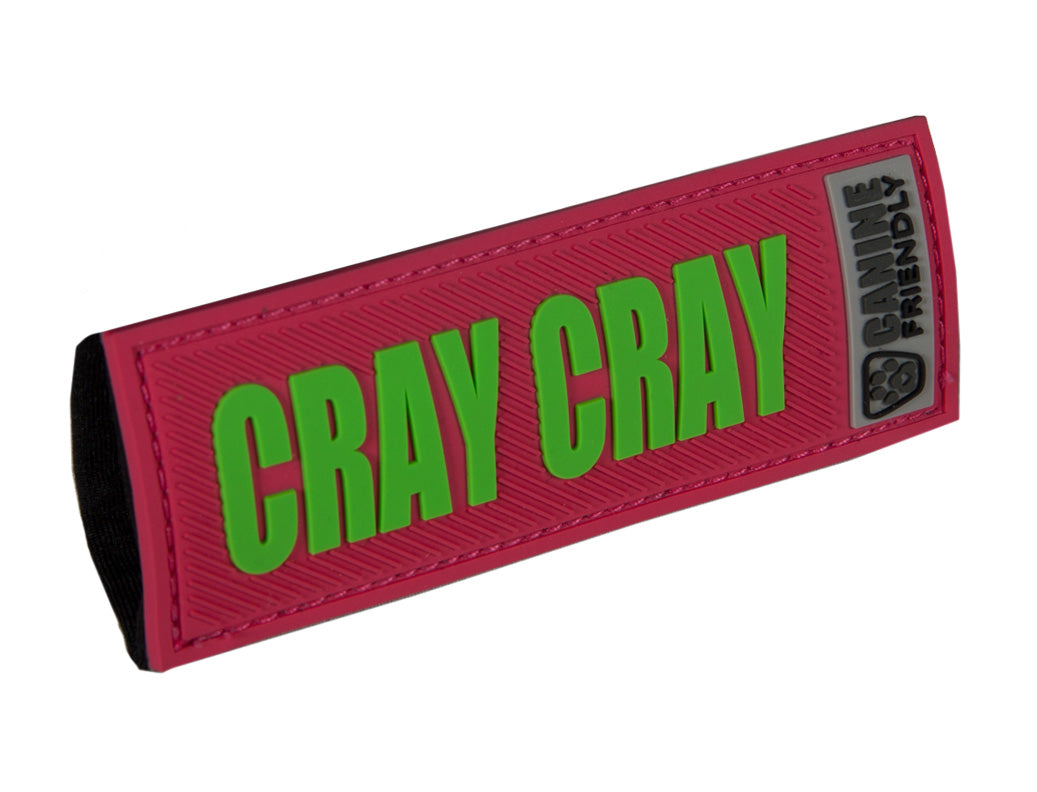 Bark Notes Slide-On Dog Safety Badges - Cray Cray