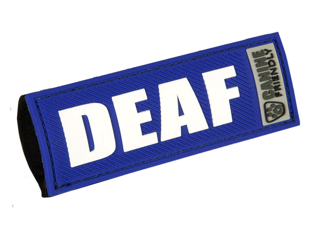 Bark Notes Slide-On Safety Badges for Dog Collars - Deaf
