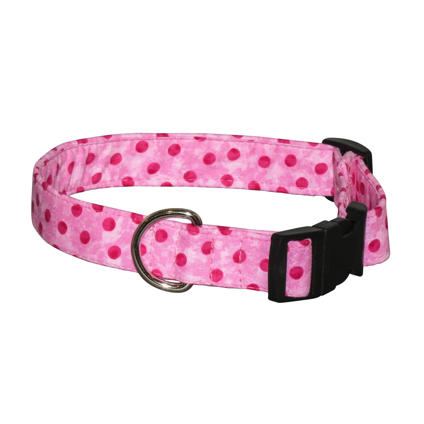 Elmo's Closet Spotted Pink Dog Collar