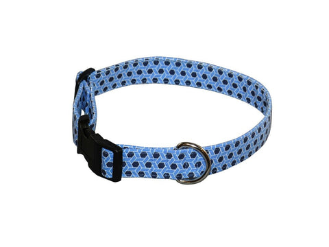 Elmo's Closet Blue Prism Dog Collar