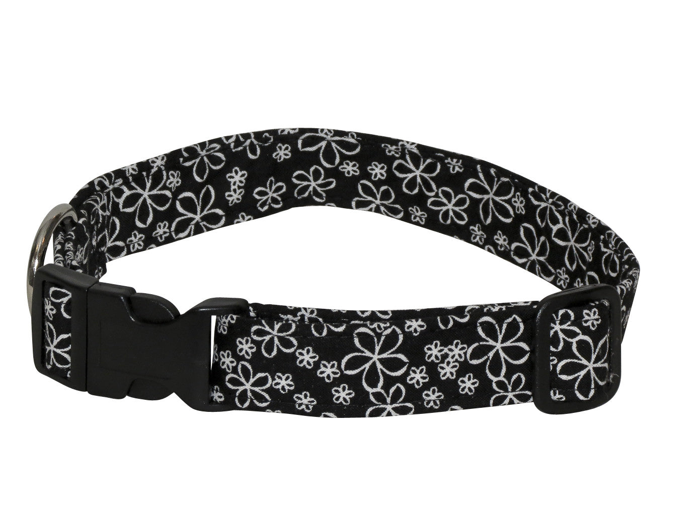 Elmo's Closet Etched Daisies Dog Collar