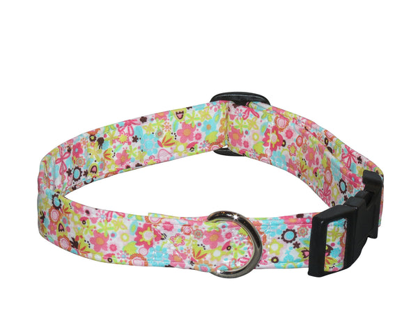 Elmo's Closet Watercolor Garden Dog Collar