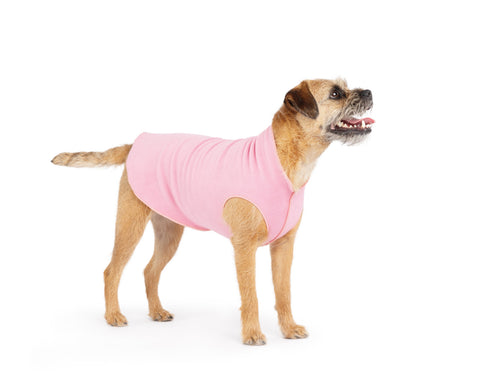 Gold Paw Stretch Fleece Dog Coat - Rose