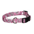 Elmo's Closet Retro Pink Paisley Dog Collar