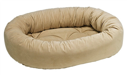 Bowsers Almond Microvelvet Donut Dog Bed