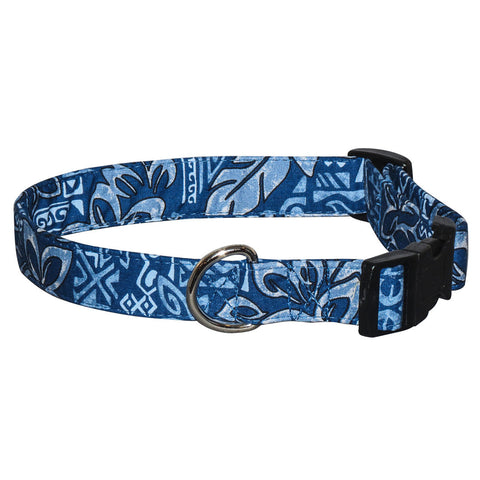 Elmo's Closet Tropical Blues Dog Collar