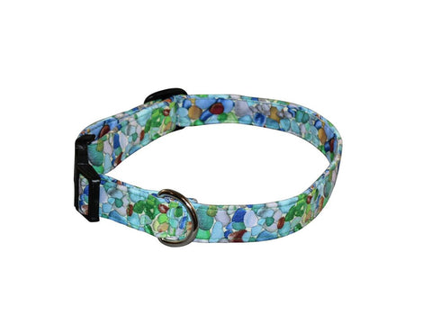 Elmo's Closet Sea Glass Dog Collar