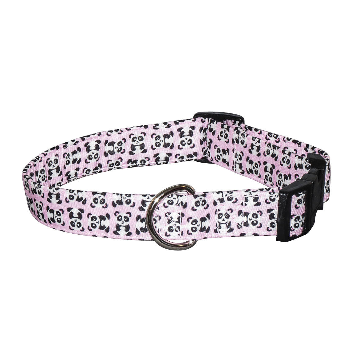 Elmo's Closet Pink Pandas Dog Collar