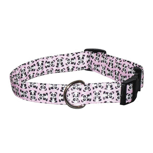 Elmo's Closet Pink Pandas Dog Collar