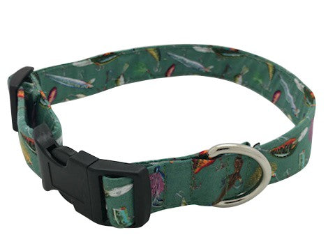 Elmo's Closet Gone Fishing Dog Collar