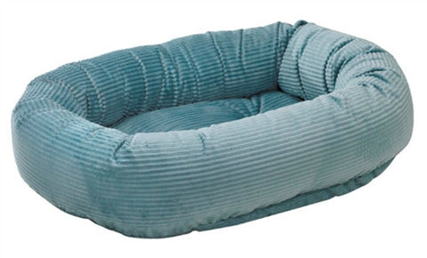 Bowsers Bayou Blue Corduroy Donut Dog Bed