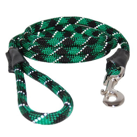 Reflective Rope Dog Leash - Green