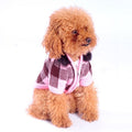 Lux Checker Dog Sweater Coat - Pink