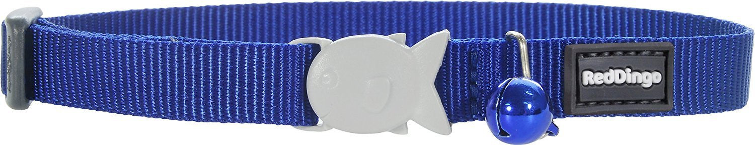 Red Dingo Designer Cat Safety Collar - Classic Dark Blue