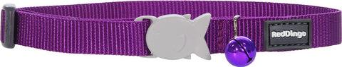 Red Dingo Designer Cat Safety Collar - Classic Purple
