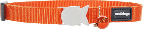 Red Dingo Designer Cat Safety Collar - Classic Orange
