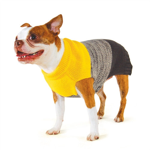 Color Block Dog Sweater - Yellow