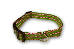 Elmo's Closet Candy Cane Stripe Dog Collar