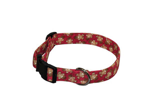 Elmo's Closet Gingerbread On Red Dog Collar