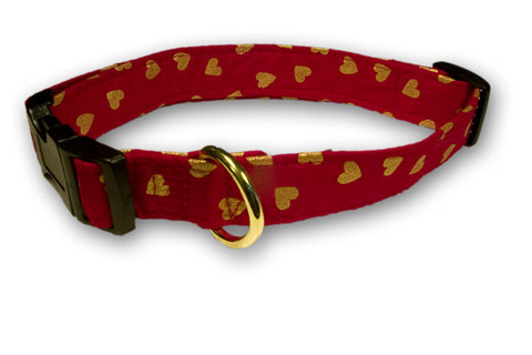 Elmo's Closet Heart Of Gold Dog Collar