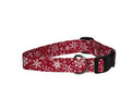 Elmo's Closet Snowstorm Dog Collar - Red