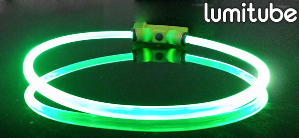 Lumitube Illuminated Dog Safety Collar - Green
