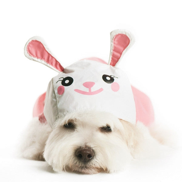 Pink Bunny Dog Raincoat