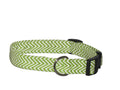 Elmo's Closet Lime Chevron Dog Collar