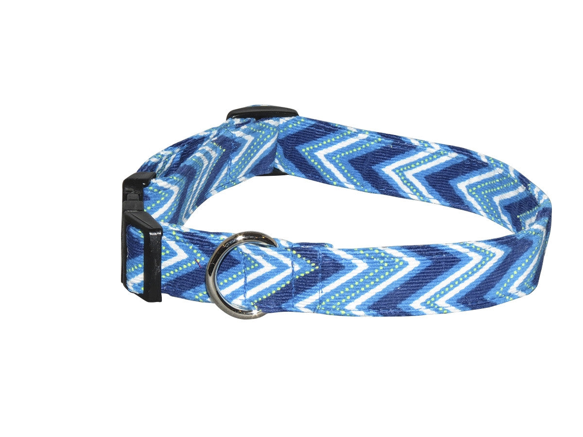 Elmo's Closet Ocean Blue Dog Collar