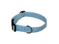 Elmo's Closet Aqua Chevron Dog Collar