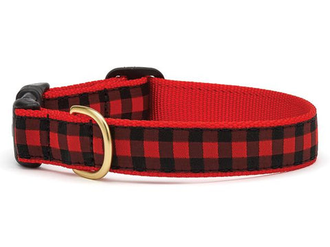 Up Country Buffalo Check Dog Collar