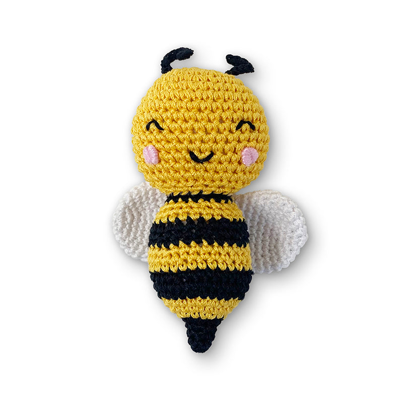 Busy Bee Crochet Dog Toy with Squeaker