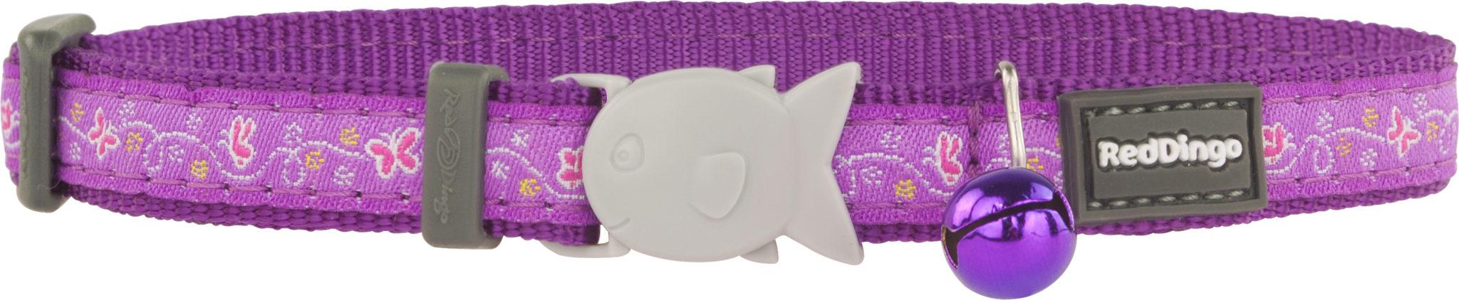 Red Dingo Designer Cat Safety Collar - Butterfly (Purple)