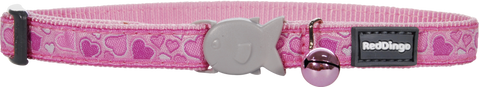 Red Dingo Designer Cat Safety Collar - Breezy Love (Pink)