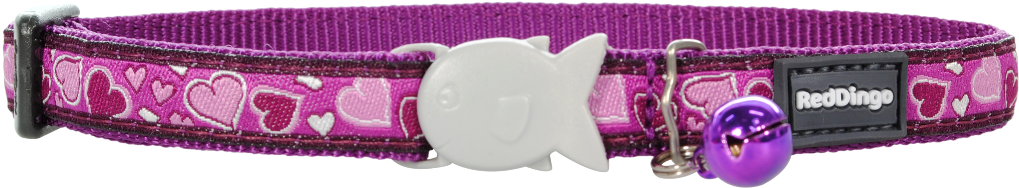 Red Dingo Designer Cat Safety Collar - Breezy Love (Purple)