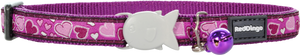 Red Dingo Designer Cat Safety Collar - Breezy Love (Purple)
