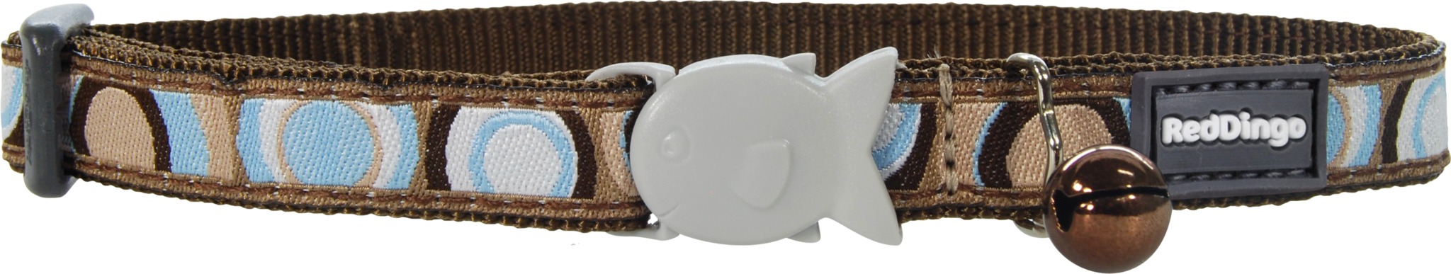 Red Dingo Designer Cat Safety Collar - Circadelic (Brown)